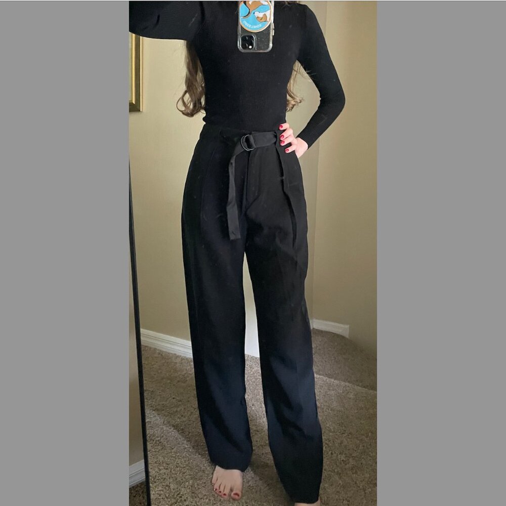 Rag and Bone Wide Leg Dress Pants with Belt